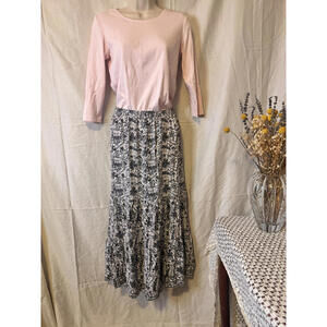 Max Studio London Floral Print Maxi Skirt, Size Large